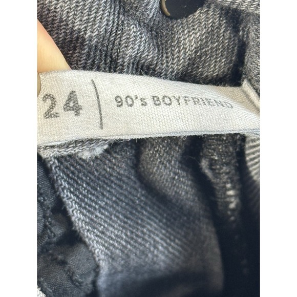 PacSun Jeans Women's Size 24 90s Boyfriend High Rise Black Ripped Hobo Pants - Picture 8 of 10